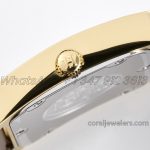 Replica Hermes Heure H 26mm Bvf White Dial In Yellow Gold On Dark Brown Epsom Leather Strap (6)