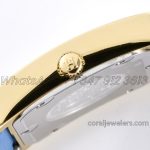 Replica Hermes Heure H 26mm Bvf White Dial In Yellow Gold On Light Blue Epsom Leather Strap (6)