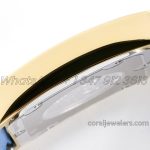 Replica Hermes Heure H 26mm Bvf White Dial In Yellow Gold On Light Blue Epsom Leather Strap (7)