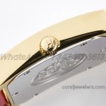 Replica Hermes Heure H 26mm Bvf White Dial In Yellow Gold On Red Leather Strap (6)