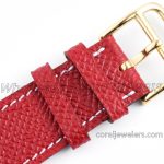 Replica Hermes Heure H 26mm Bvf White Dial In Yellow Gold On Red Leather Strap (9)