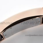 Replica Hermes Heure H 30.5mm Bvf White Dial In Rose Gold On Black Leather Strap (7)