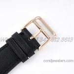 Replica Hermes Heure H 30.5mm Bvf White Dial In Rose Gold On Black Leather Strap (9)