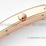 Replica Hermes Kelly 2 White Dial In Rose Gold On Black Leather Strap (6)