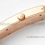 Replica Hermes Kelly 2 White Dial In Rose Gold On Brown Leather Strap (6)