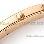 Replica Hermes Kelly 2 White Dial In Rose Gold On Red Leather Strap (6)