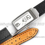 Replica Hermes Kelly 2 White Dial In Steel On Black Leather Strap Double Tour (2)