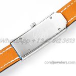 Replica Hermes Kelly 2 White Dial In Steel On Blue Leather Strap Double Tour (7)