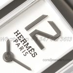 Replica Hermes Kelly 2 White Dial In Steel On Red Leather Strap Double Tour (3)