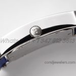 Replica Heure H 26mm Bvf White Dial In Steel On Blue Leather Strap (6)