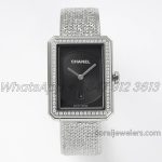 Replica Chanel Ladies Boy·friend Bvf Black Dial And Diamond Bezel Swiss Quartz Movement (1)