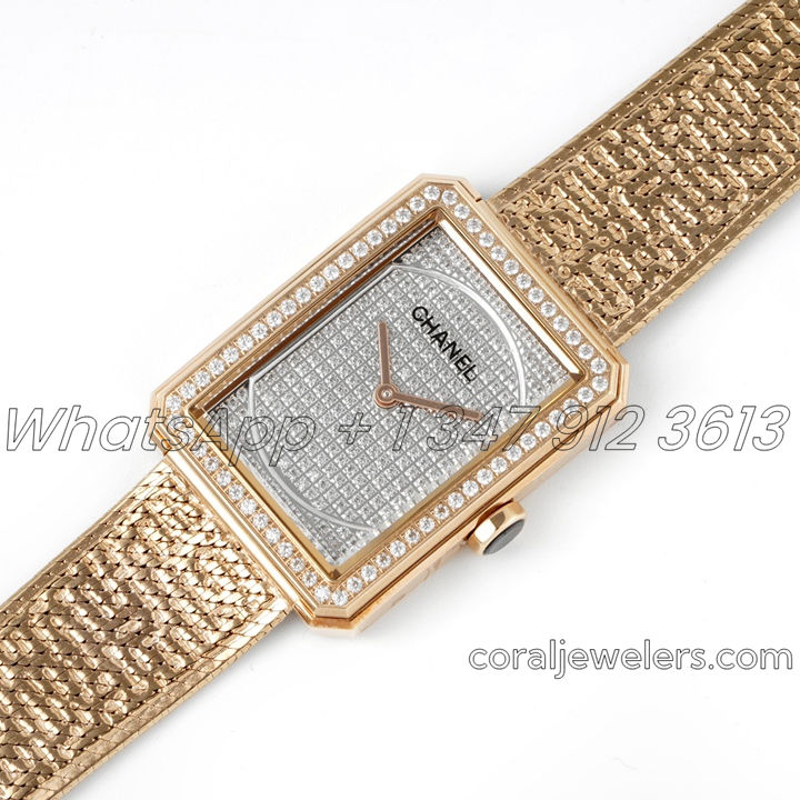 Replica Chanel Ladies Boy·friend Bvf Full Diamond Dials And Diamond Bezel Swiss Quartz Movement (2)