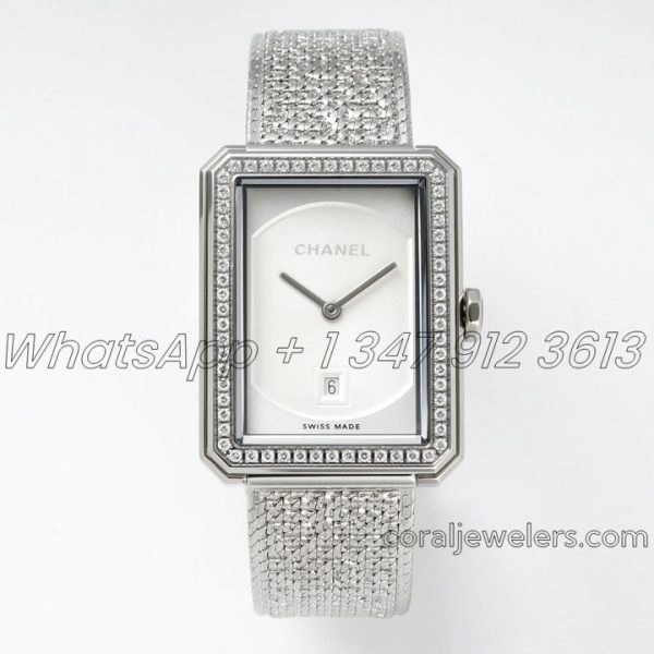 Replica Chanel Ladies Boy·friend Bvf White Dial And Diamond Bezel Swiss Quartz Movement (1)