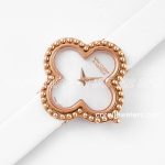 Replica Van Cleef & Arpels Alhambra Bvf 30.2mm Mop Dial In Rose Gold In White Strap (3)