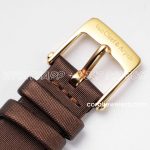 Replica Van Cleef & Arpels Alhambra Bvf 30.2mm Mop Dial In Yellow Gold In Brown Strap (9)