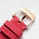 Replica Van Cleef & Arpels Charms Bvf 253238mm Red Dial In Steel Diamond Bezel (9)