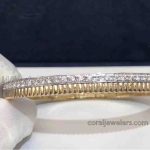 Boucheron Quatre Radiant Edition Yellow And White Gold Diamond Bangle Jbt00385 (2)