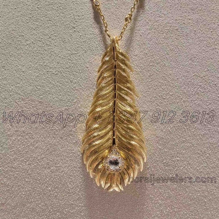 Boucheron Plume De Paon Necklace Jpn00639 (2)