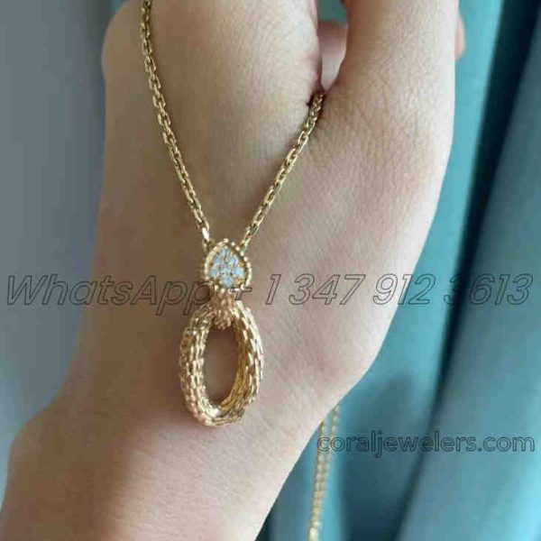 Boucheron Serpent Boheme Diamond Necklace 18k Yellow Gold (1)