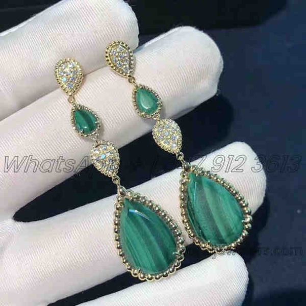 Boucheron Serpent Boheme Earrings Diamond Malachite Jco01280 (5)