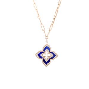 Roberto Coin Venetian Princess 18k Gold Diamond Lapis Necklace 7773197ax33xl 300x300