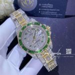 Rolex gmt master ii bi metal with custom green bezel and custom dial 116713ln (2)