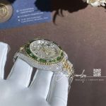Rolex gmt master ii bi metal with custom green bezel and custom dial 116713ln (6)