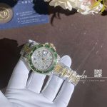 Rolex gmt master ii bi metal with custom green bezel and custom dial 116713ln (9)